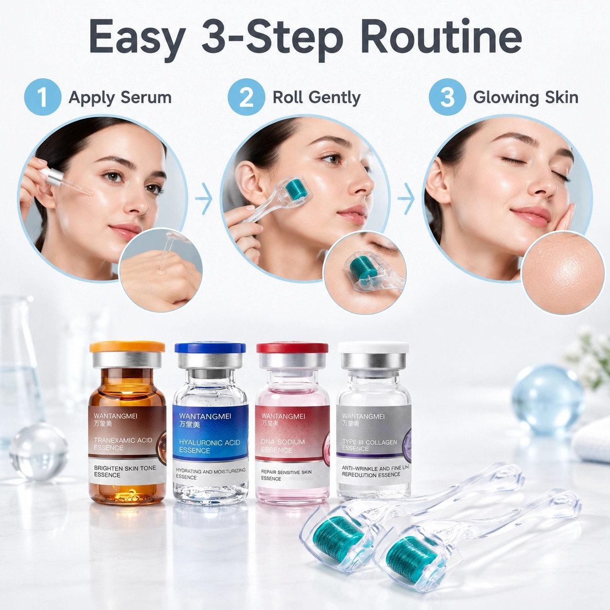 Asam Traneksamat, Asam Hialuro - Hyaluronic Acid Facial Serum ulasan dan harga