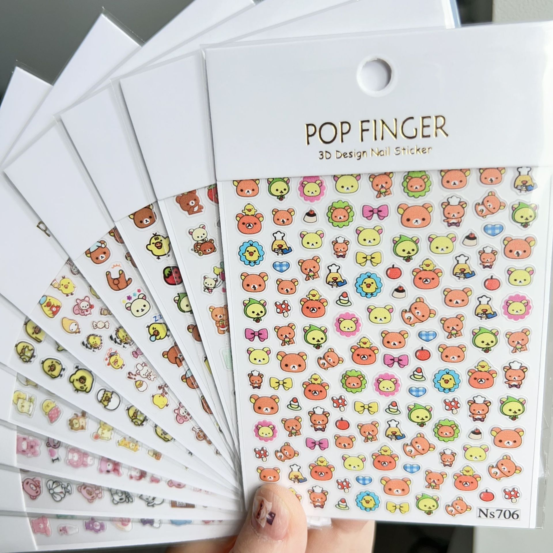 6 buah stiker seni kuku bergam - Nail Art ulasan dan harga