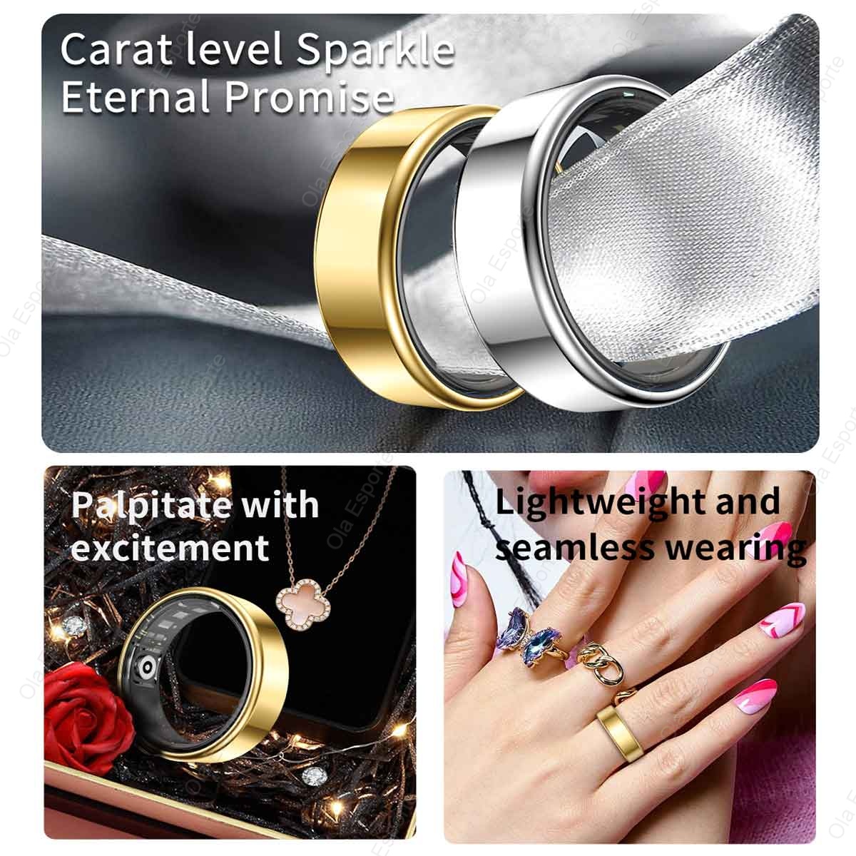 Cincin Pintar Paduan Titanium, - Health Monitors ulasan dan harga